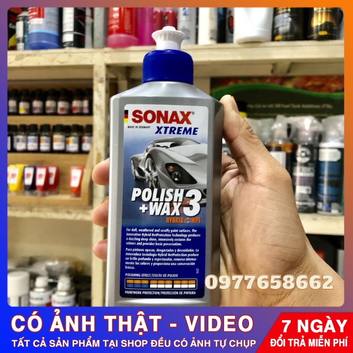 Dung Dịch Xóa Vết Xước ⚡ 𝑭𝑹𝑬𝑬 𝑺𝑯𝑰𝑷⚡Đánh Bóng Bảo Vệ Sơn Xe,Tạo Hiệu Ứng NANO... Sonax Xtreme Polish Wax 3 250ml