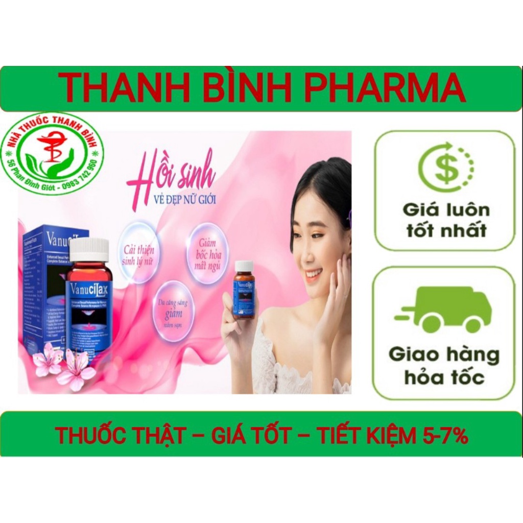 VANUCILAX - NHẬP KHẨU MỸ - HỖ TRỢ TĂNG CƯỜNG NỘI TIẾT TỐ NỮ - GIẢM CÁC TRIỆU CHỨNG THỜI KỲ TIỀN MÃN KINH VÀ MÃN KINH