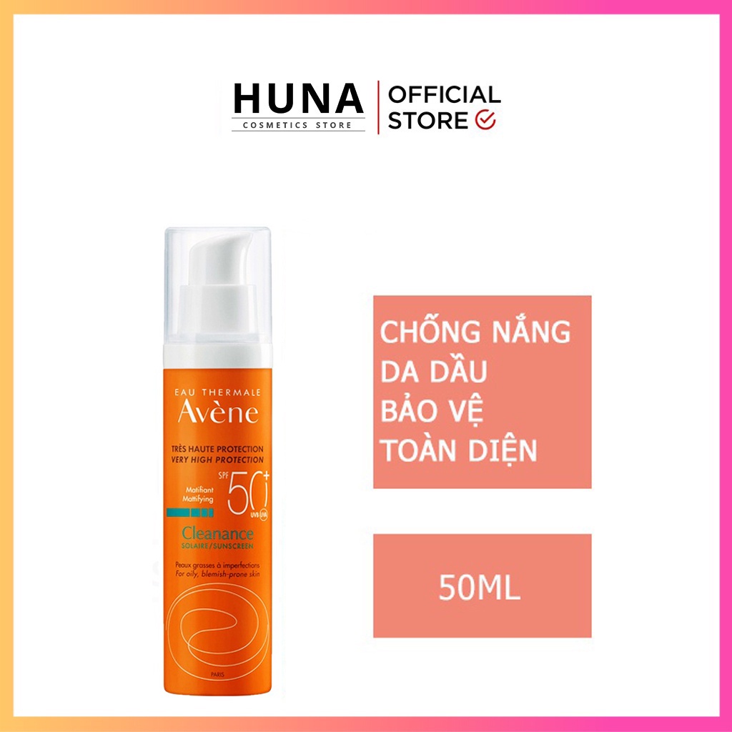 Kem chống nắng Avene Cleanance da dầu mụn / Avene Fluid da thường, hỗn hợp