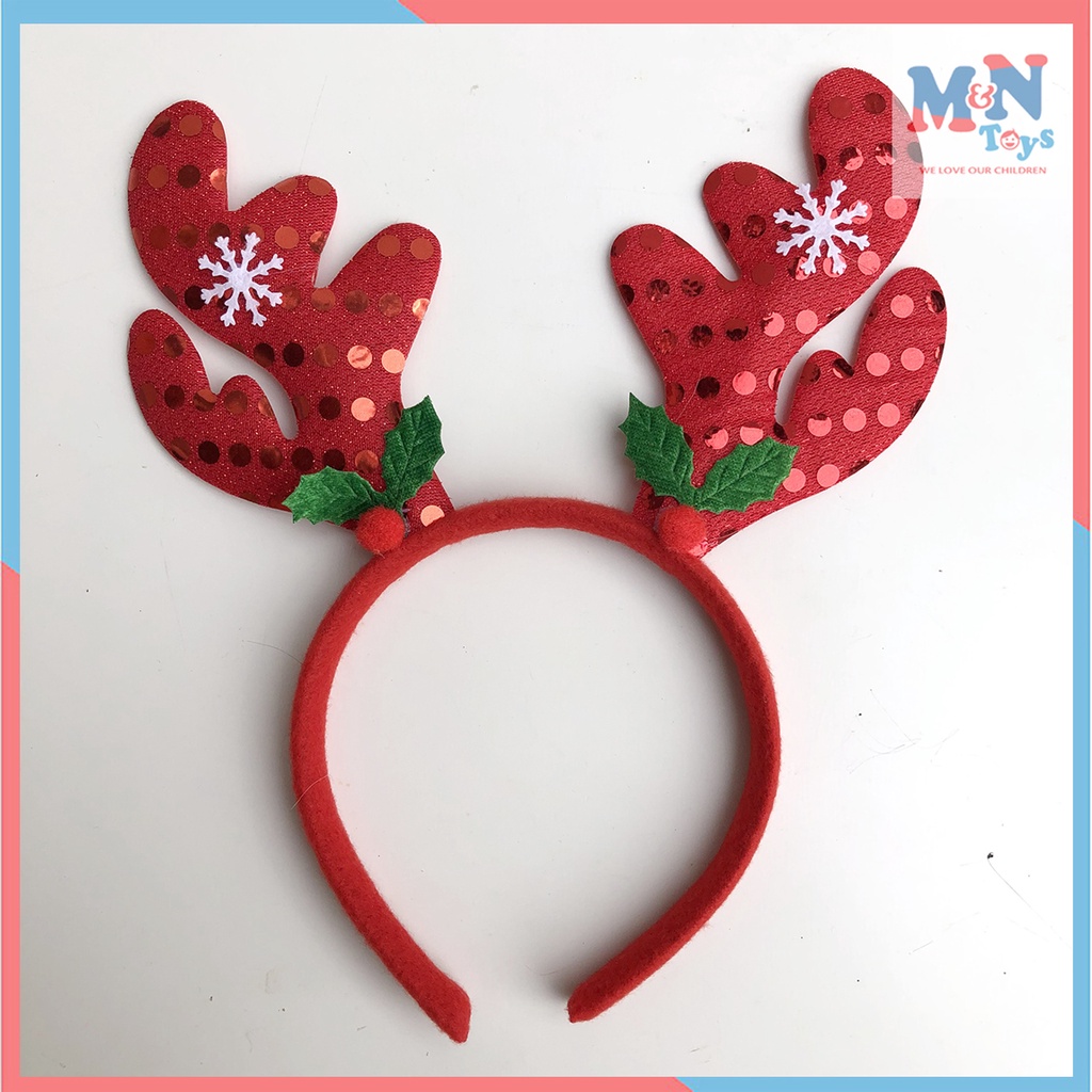 Bờm sừng tuần lộc Giáng sinh Noel cho trẻ em và người lớn