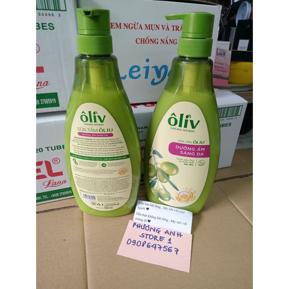 Sữa tắm oliu sáng da 650ml