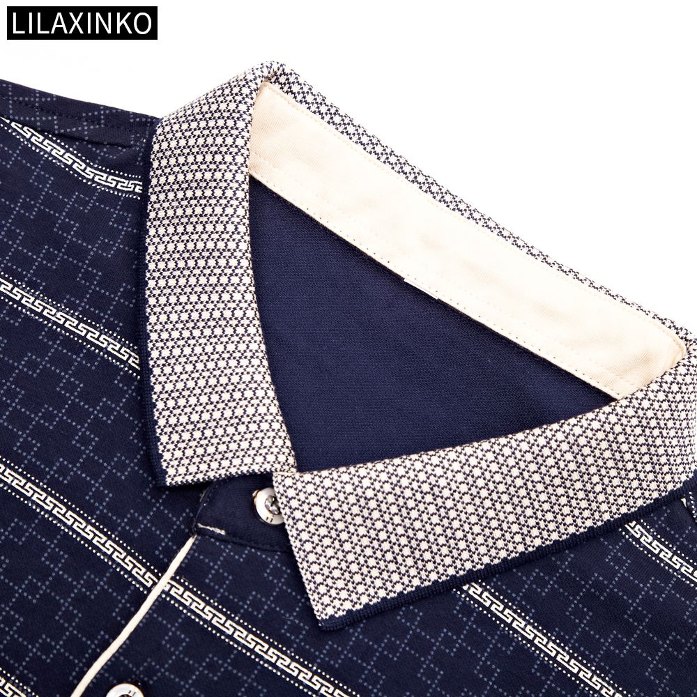 Áo Thun Polo Cotton Tay Dài Kẻ Sọc 3 Màu Thời Trang Thu Đông Cho Nam