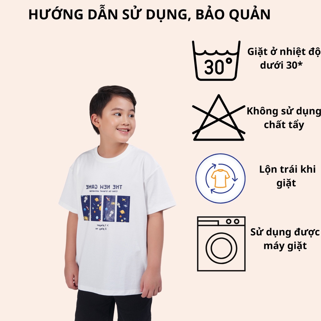 Áo thun trẻ em YODY vải cotton compact mêm mịn, thoáng mát in hình dễ thương TSK5215