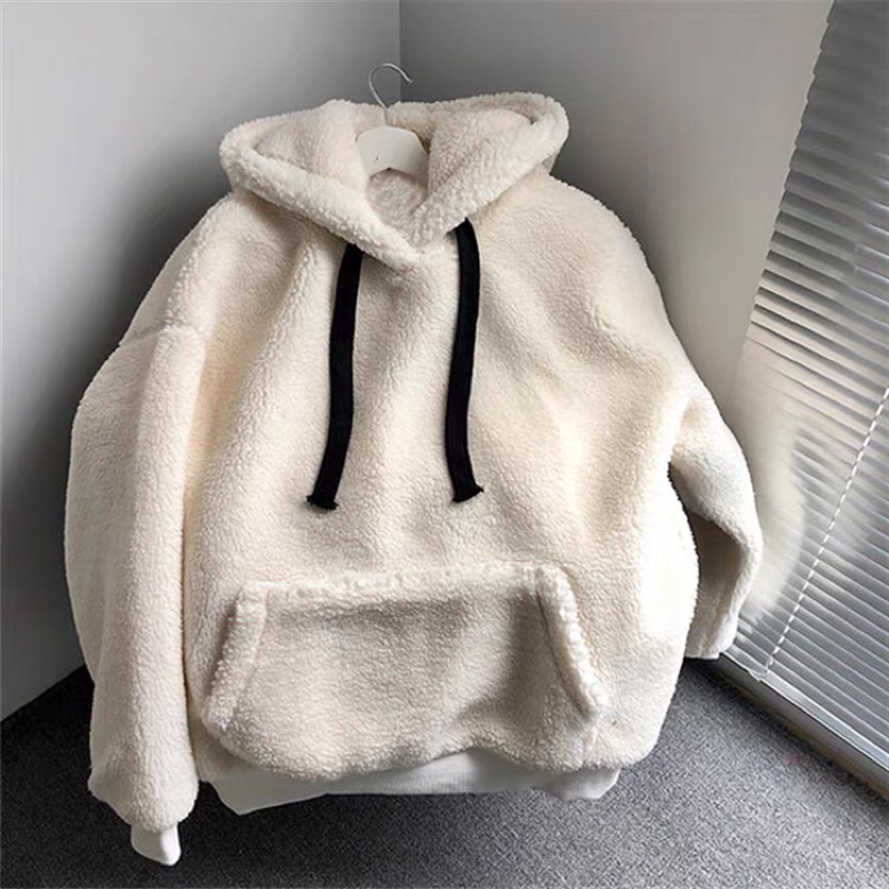 Áo khoác lông hoodie unisex cá tính phong cách hàn quốc