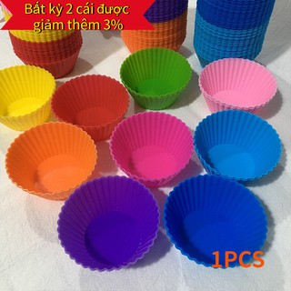 9Màu Sắc 1Một Khuôn Làm Bánh Hình Tròn Bằng Silicon