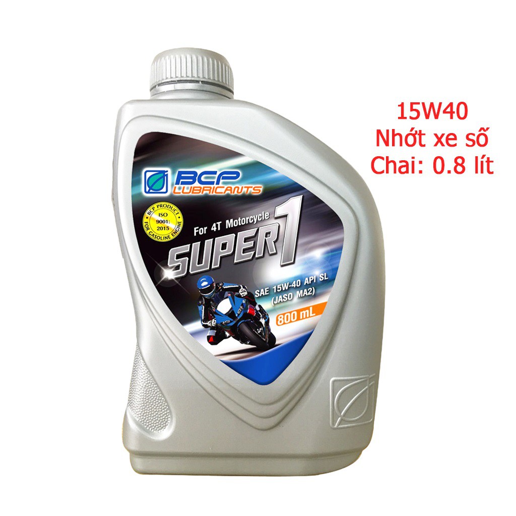 Nhớt xe máy cho xe số BCP 0.8 lít 15w40 dầu nhớt NK Thái Lan