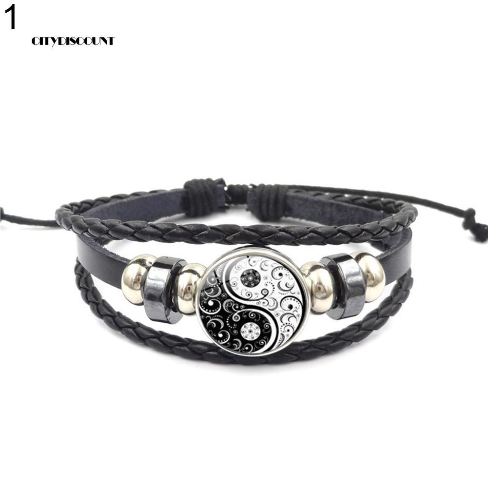 Vòng tay da nhiều sợi phong cách vintage cho nam và nữ | BigBuy360 - bigbuy360.vn