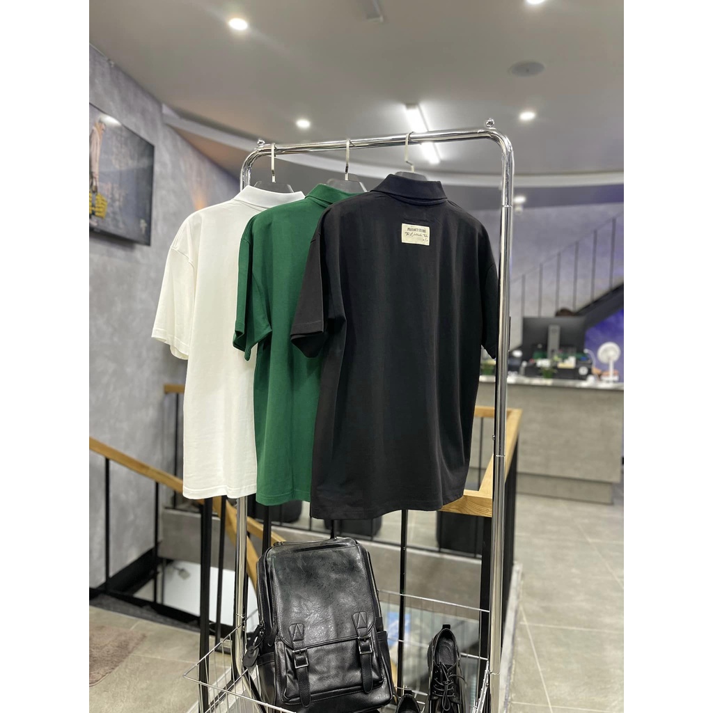Áo Polo Peaceout Studios Basic Trơn có Tag sau lưng