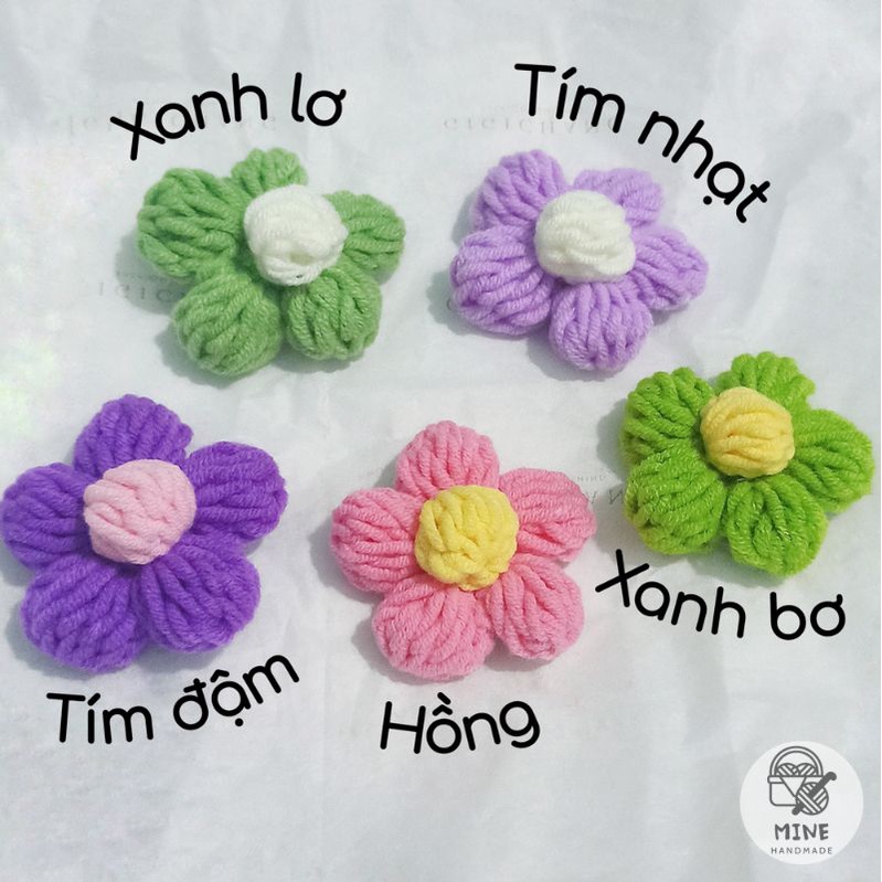 1 cái Pin, ghim hình bông hoa cài áo, túi xách, ba lô bằng len - Pin cài dễ thương