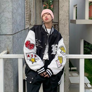 Áo khoác bomber dù Gió bóng chày Nam Nữ Cặp Đôi mặc - Bomber Jackets Thoitrangsihienlinh