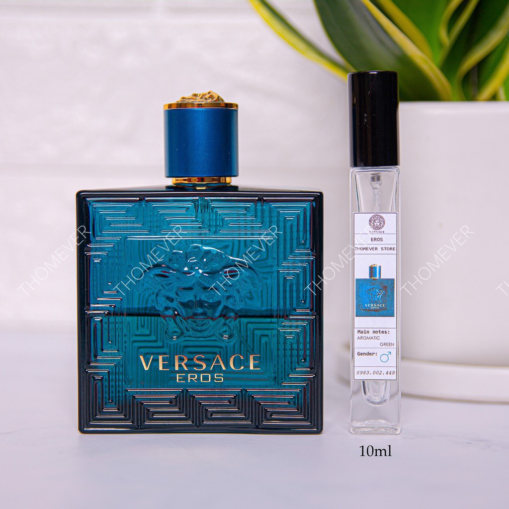 [𝗖𝗛𝗜́𝗡𝗛 𝗛𝗔̃𝗡𝗚] Nước Hoa Mini Versace Eros 10ml, Versace Pour Homme, Nước Hoa Nam Chính Hãng | Thế Giới Skin Care