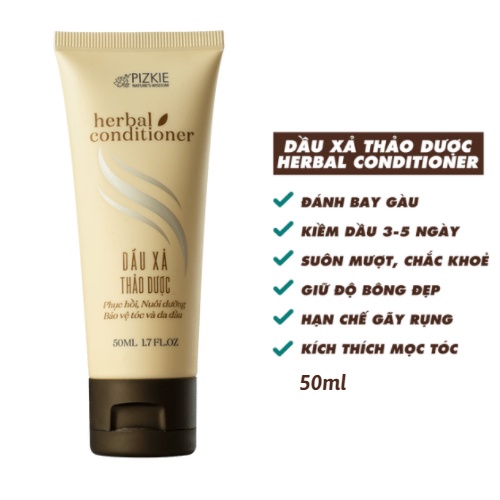 Dầu Xả PIZKIE Thảo Dược HERBAL_CONDITIONER Phục Hồi Nuôi Dưỡng, Bảo Vệ Tóc và Da Đầu (50ML)