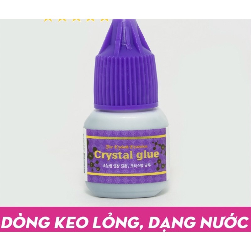 Keo nối mi Crytal Glue, keo crystal tím chính hãng.dụng cụ nối mi thúy hà