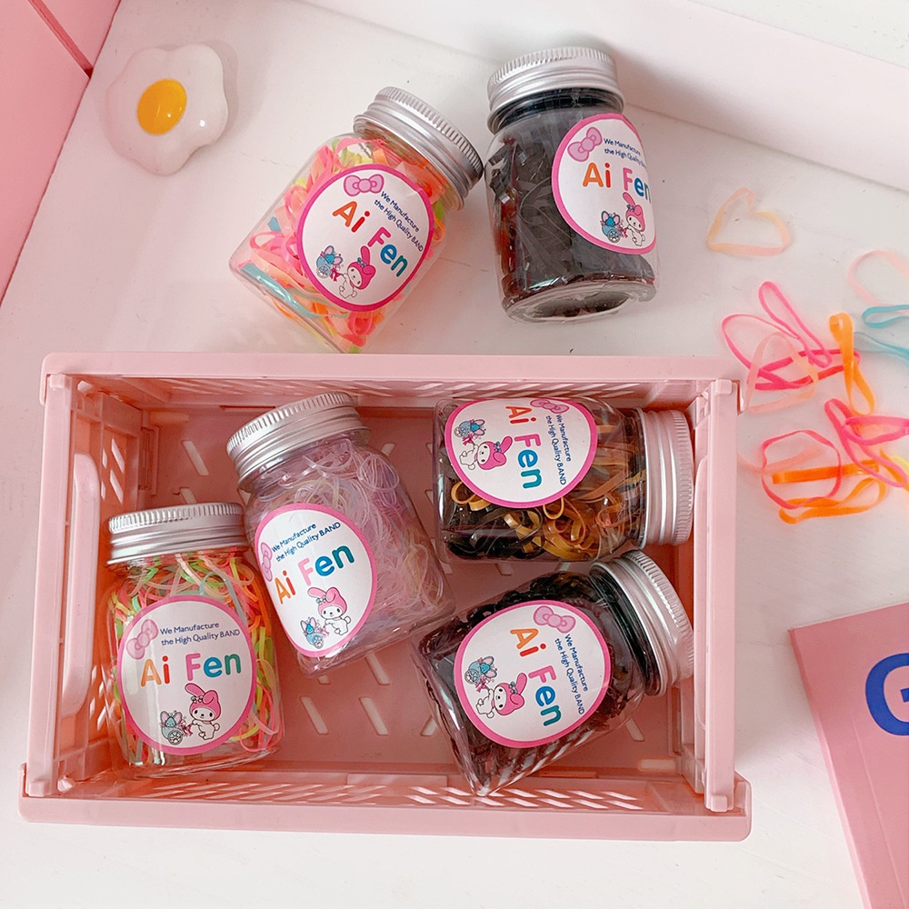 1 Lọ Dây Thun Buộc Tóc Nhiều Màu Sắc Dùng 1 Lần Dành Cho Trẻ Em