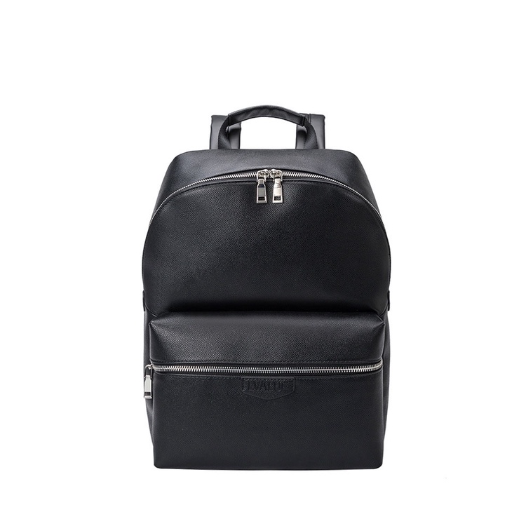 ★ BALO THỜI TRANG UNISEX NAM NỮ DA PU ĐEN TRƠN CAO CẤP KẾT HỢP KHÓA KÉO BẠC THỜI TRANG ( 38 x 27 x 16cm )