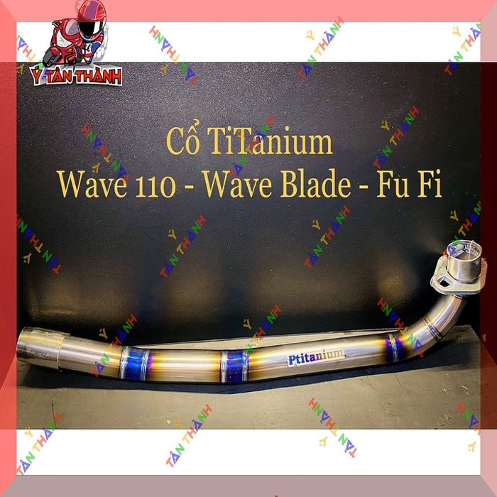 Cổ pô titan xe wave A 110,Wave Blade,future 125 MS418