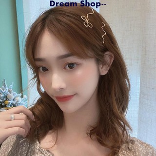 Kẹp tóc kim loại thiết kế hình học độc đáo đơn giản thời trang phong cách Hàn Quốc