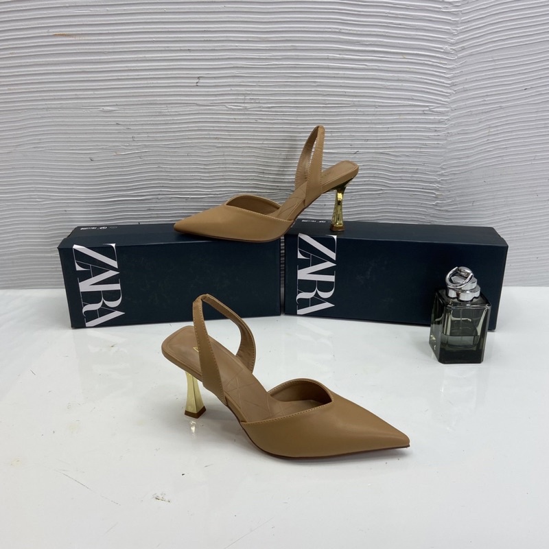 Sandal cao gót zara basic gót nhọn 7p fullbox