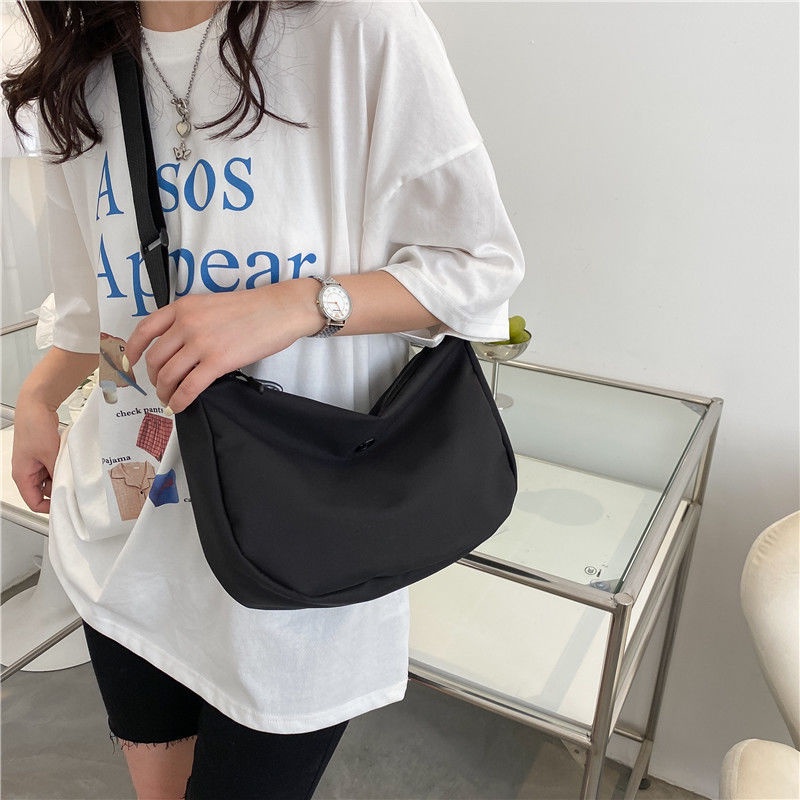 Túi Đeo Chéo Vải Oxford Cao Cấp Thiết Kế Đơn Giản 2 Kiểu Phong Cách Hàn Quốc