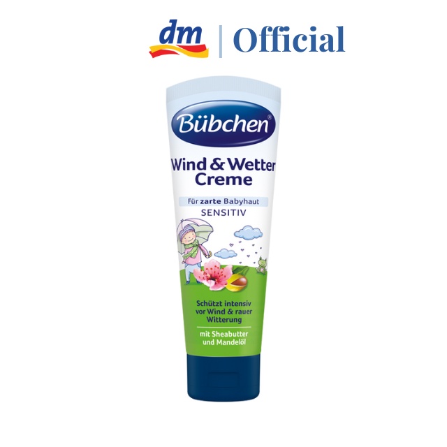 Kem dưỡng da chống nẻ cho bé Bubchen Wind &amp; Wetter sensitiv 75ML - Đức