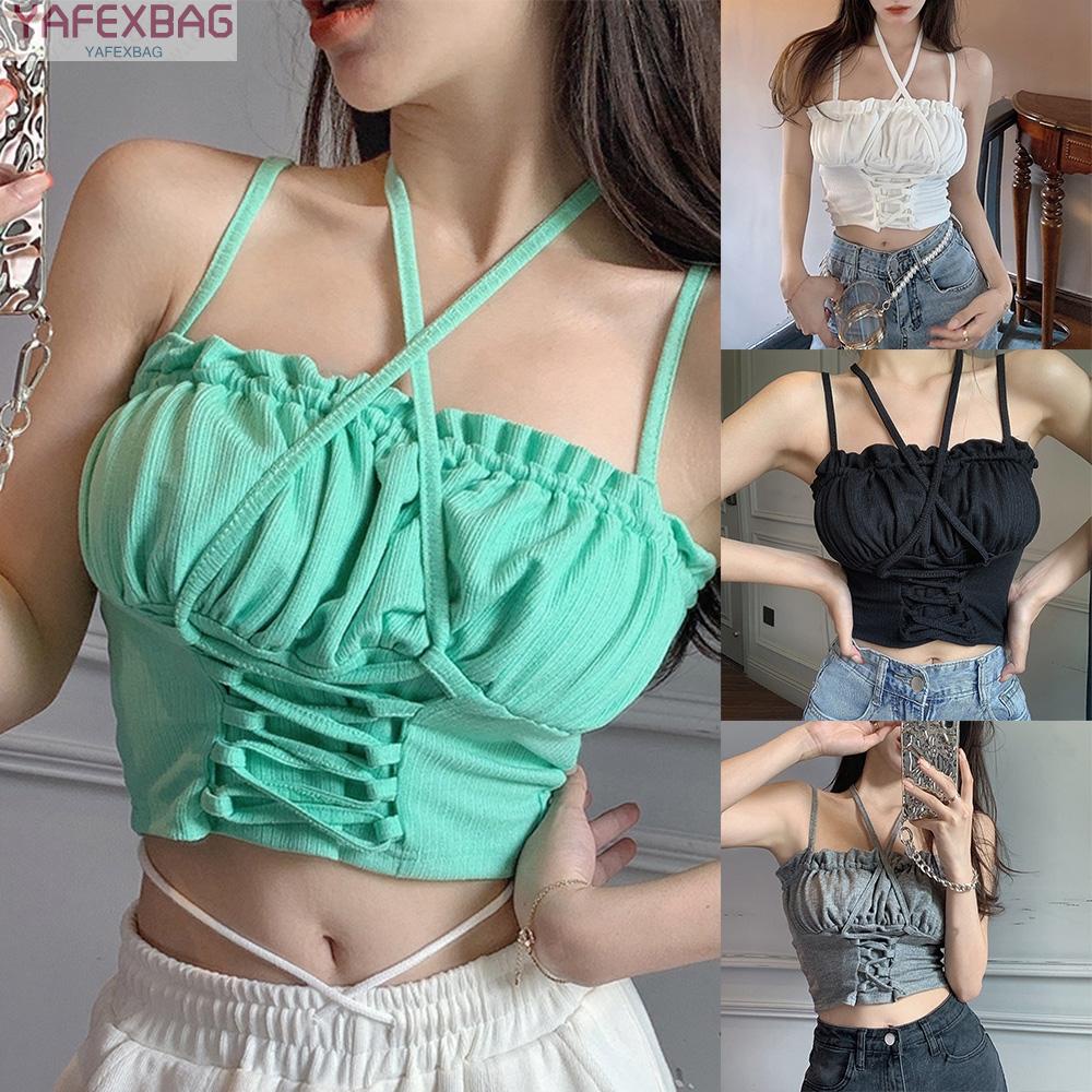 Women Top Solid Spandex Tank Top 95%Cotton A Shirt A-Line Sleeveless Bandage
