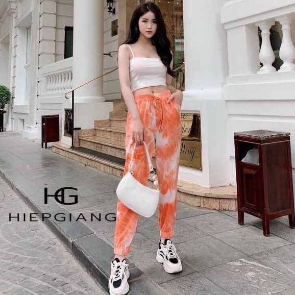SET ÁO CROPTOP HAI DÂY TRẮNG KÈM QUẦN BOM LOANG TRẮNG- CAM CỰC ĐẸP, Chất cotton 4 chiều mịn đẹp, Hàng may kỹ