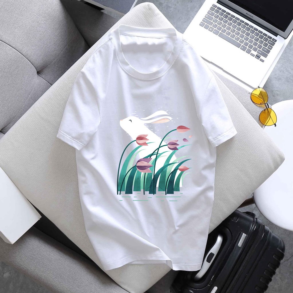 Áo thun cặp nam nữ mang hình chú thỏ con chất lừ dễ thương mẫu mới nhẩt vừa ra mắt - xj0