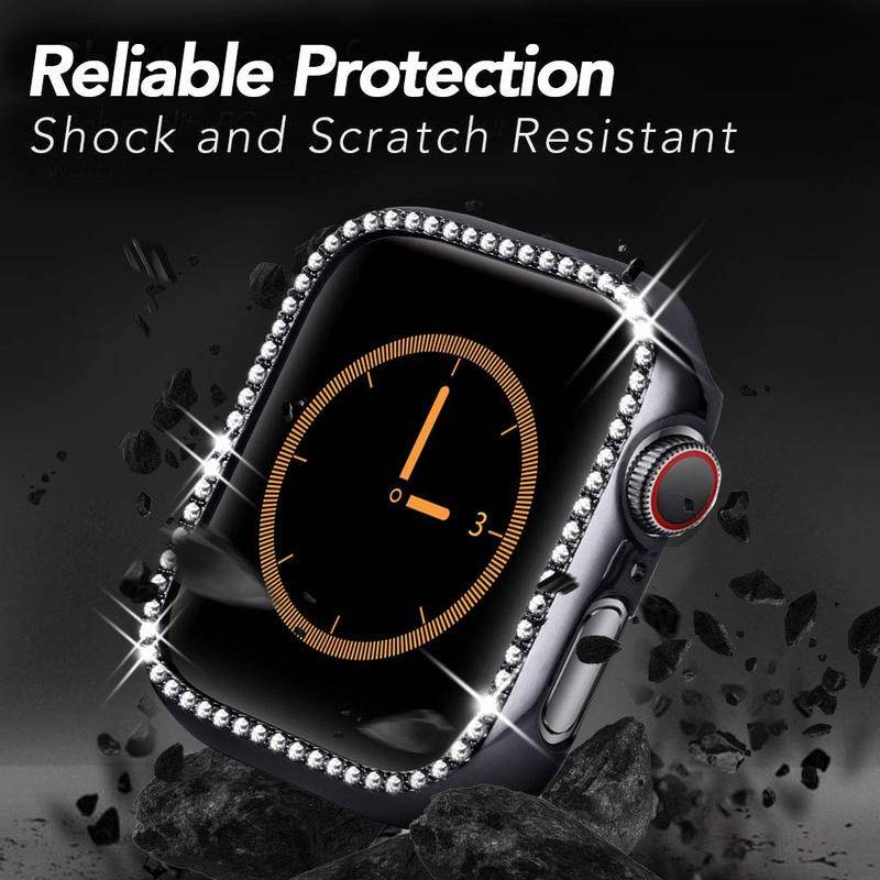 Ốp Bảo Vệ Đính Kim Cương Giả Dành Cho Apple Watch Series 7 6 5 4 3 2 1 SE iWatch 40mm 44mm 41mm 45mm 42mm 38mm