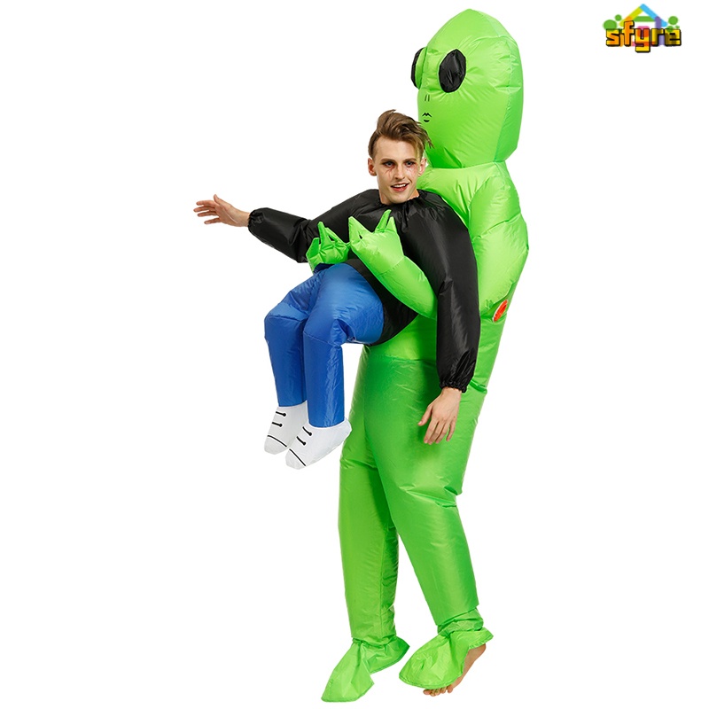 Bộ Trang Phục Bơm Hơi Hóa Trang Người Ngoài Hành Tinh Xanh Lá Vui Nhộn Dành Cho Các Bữa Tiệc