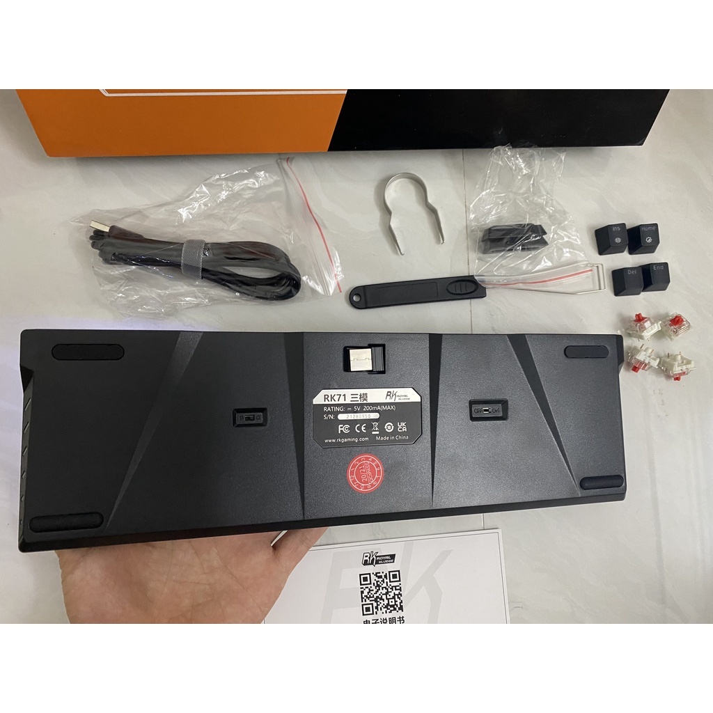 HOTSWAP RK71 PRO - Bàn phím cơ không dây Royal Kludge RK71 Pro Kết nối 3 thiết bị Bluetooth 5.0 - Wireless 2.4G