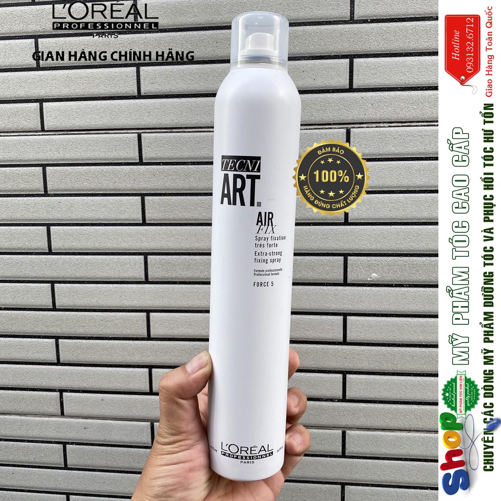 ✅ Hàng_Chính_Hãng_100%✅Xịt định hình chắc chắn TECNI.ART AIR FIX L'oreal 400ml (Độ cứng: 5)