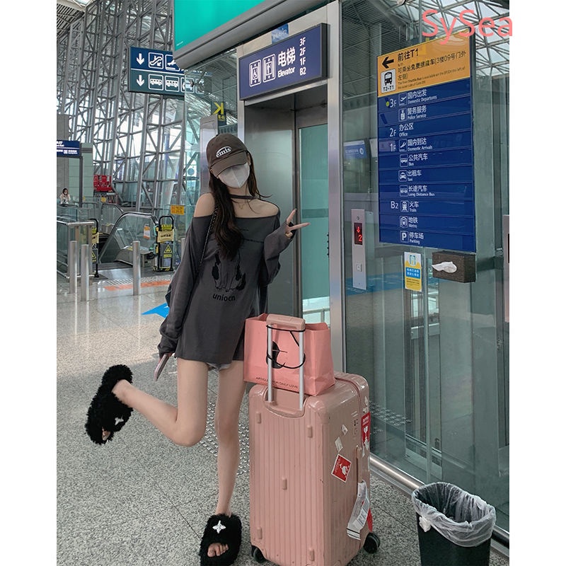 Áo Thun In Hình Mèo Dễ Thương Thời Trang Mùa Thu Quyến Rũ Dành Cho Nữ