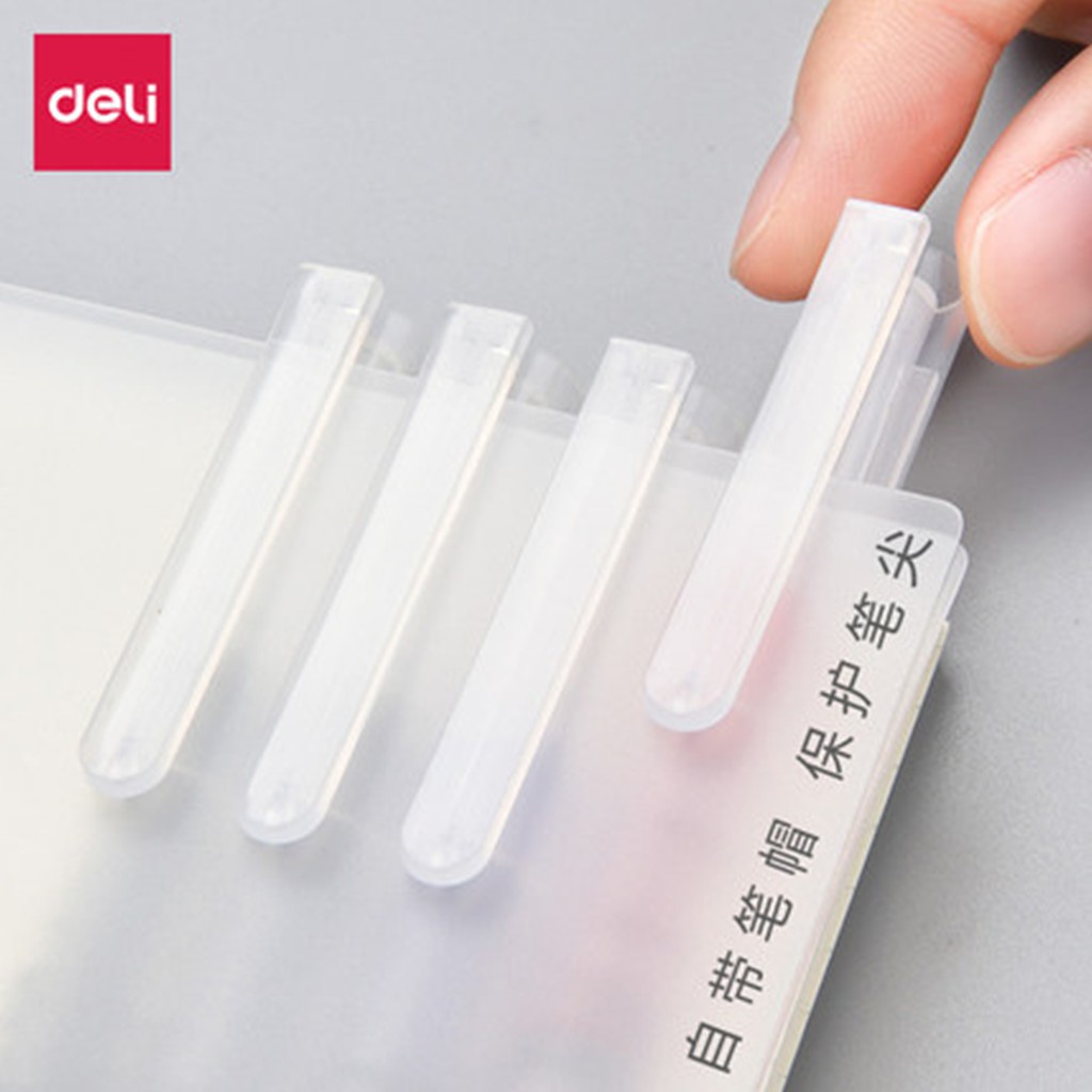 Bút bi nước mực gel nhanh khô ngòi 0.5mm Deli viết thư pháp cho học sinh văn phòng màu xanh đen đỏ ống mực liền S856