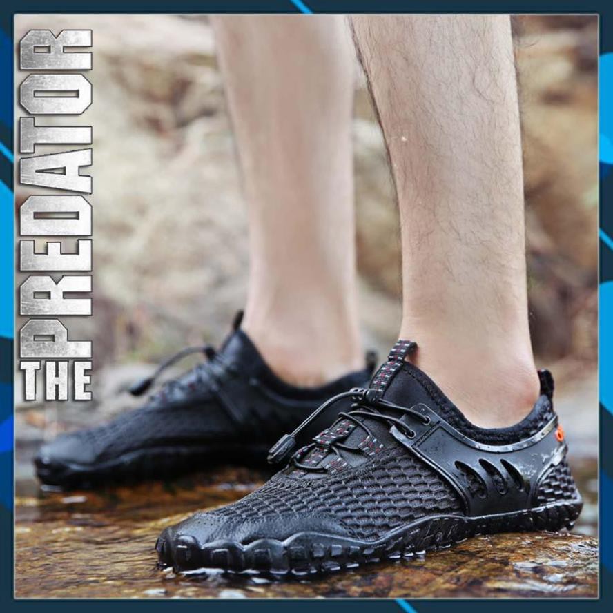 Xả Mới - GIÀY ĐI PHƯỢT 🔥 MÀU ĐEN_TREKKING 🔥 LEO NÚI_LỘI SUỐI_TẬP GYM_YOGA 🔥 ĐẾ CAO SU_VẢI LƯỚI MESH AL6 .