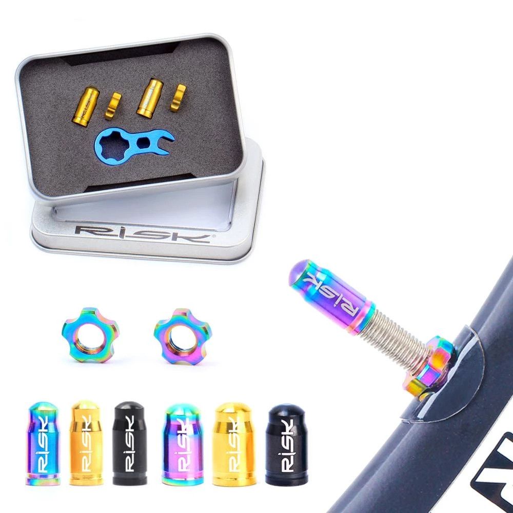 Nắp Đậy Van Lốp Xe Đạp Leo Núi Bằng Titan Chống Bụi Ốp