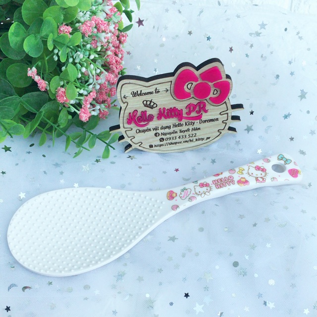 Vá muỗng xới cơm Hello Kitty