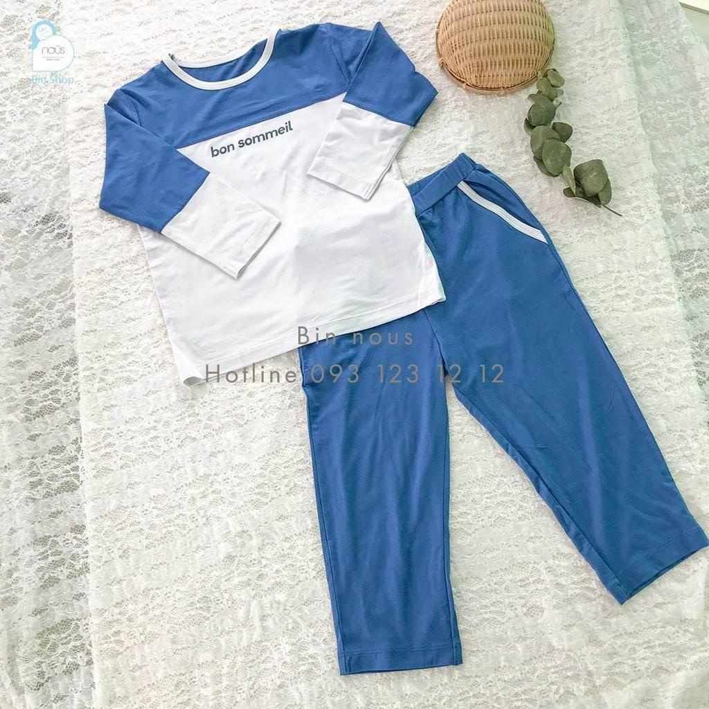 Bộ Nous pyjama xanh ghi
