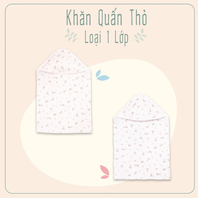 chăn Ủ hè 1 lớp Miomio ( tấm quần hè mio ) cotton 72x72cm