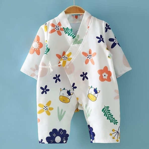 Body cho bé mẫu Quần áo sơ sinh cộc tay dây buộc từ 3-12kg