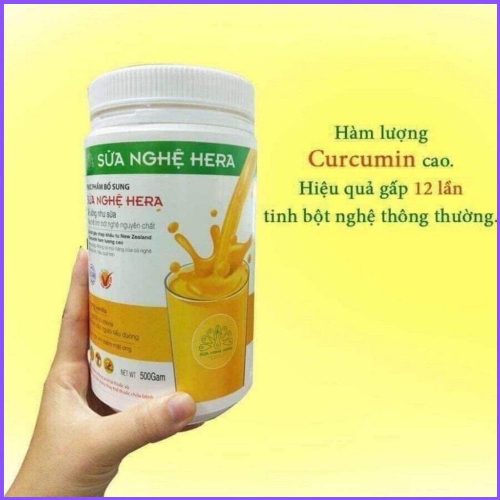 Sữa Nghệ HERA SN04 Đẹp Dáng -  Đẹp Da - Hỗ Trợ Đau Dạ Dày - Tốt Cho Mẹ Sau Sinh [CHÍNH HÃNG](02 HỘP 500GRAM)