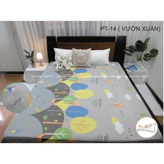 (PT CHÍNH HÃNG) Ga chống thấm cotton phủ nano cao cấp ( Vườn xuân)