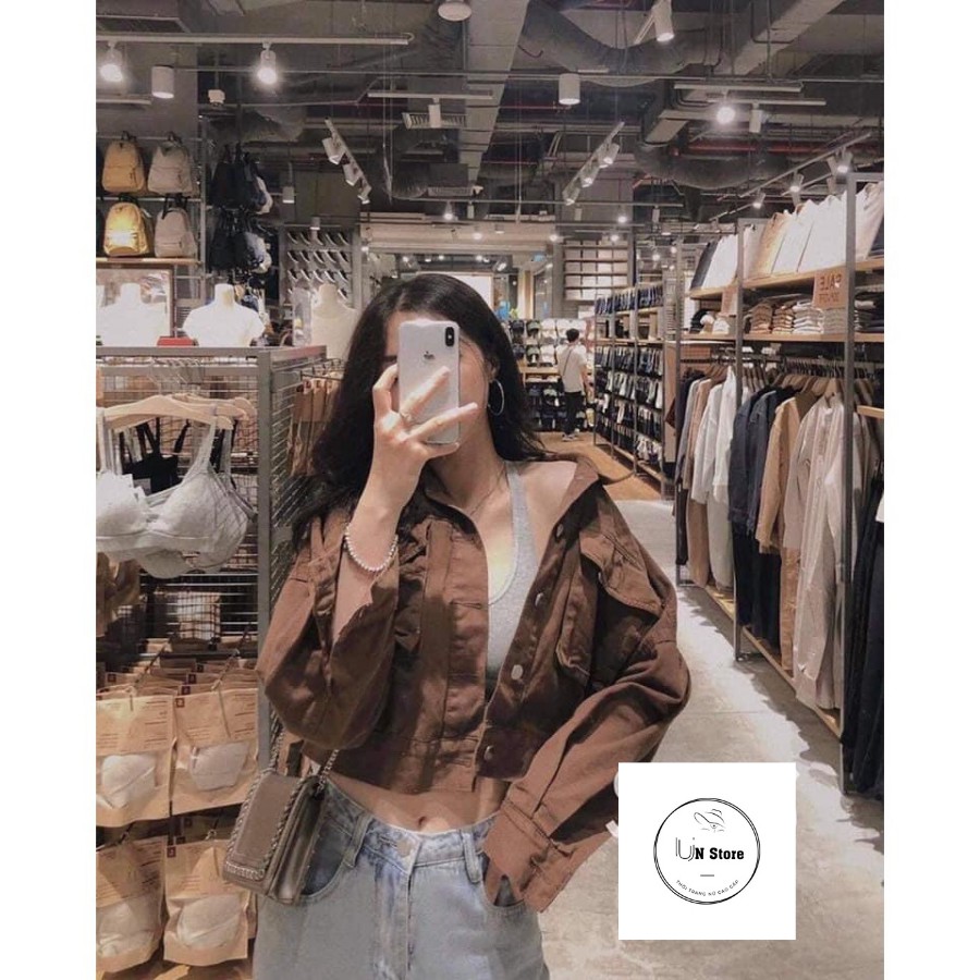 Áo Khoác Kaki Croptop 2 Bên Túi Hộp Hot Trend Mã 461 UNI STORE