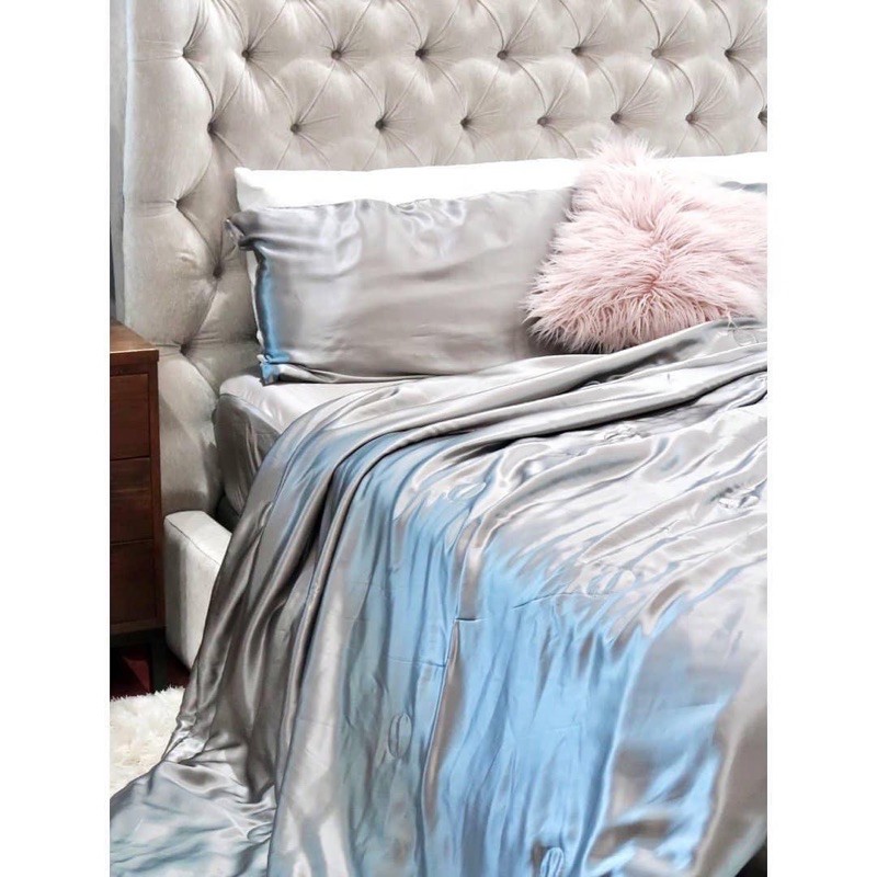 [1M8 x 2M x 40cm] Bộ drap giường 4 món phi lụa cao cấp siêu mịn siêu êm đủ màu PURR.BEDDING