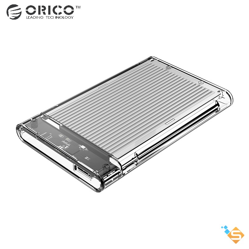 Hộp đựng ổ cứng ORICO HDD 2.5 Inch SATA sang USB 3.0 5Gbps bằng nhôm trong suốt 2179U3 - Bảo Hành 12 Tháng