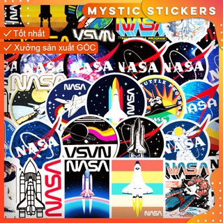 [NASA#2] 50 Sticker chống nước trang trí,dán xe laptop mũ bảo hiểm vali...