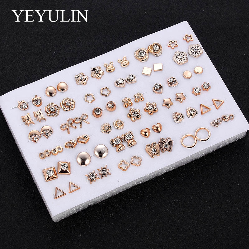 Set 36 / 18 Đôi Bông Tai Nhiều Kiểu Dáng Thời Trang Cho Nữ