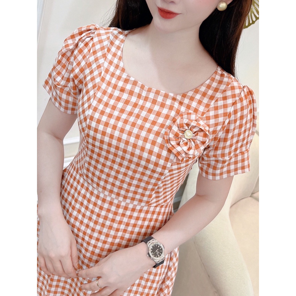 Mẫu Váy Caro Chất Lụa hawai. Thiết kế Mới nhất - Đơn Giản - Dễ Mặc - Nhưng Xinh Cực Luôn Ý Mã V3