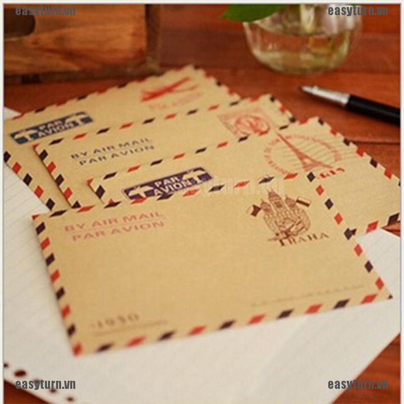 Set 10 bìa thư mini phong cách vintage