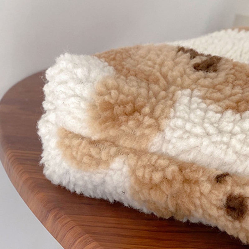 Túi Đeo Vai Giả Lông Cừu Họa Tiết Gấu Hoạt Hình Thời Trang Mùa Đông Cho Nữ