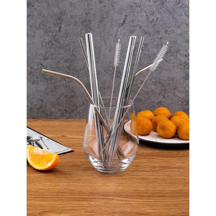 Ống hút inox đủ loại kèm túi vải